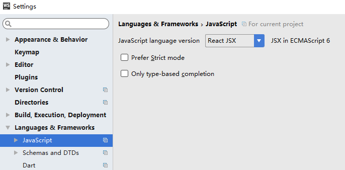 webstorm配置JSX1